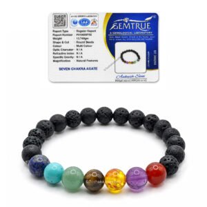 7 Chakra Bracelet for Men and Women with Certificate of Authenticity