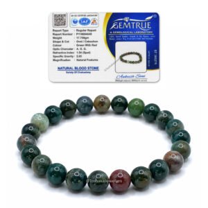 Blood Stone Bracelet for Men and Women with Certificate of Authenticity