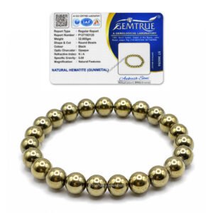 Golden Hematite Bracelet for Men and Women with Certificate of Authenticity